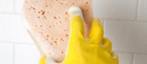 Bathroom tile cleaning